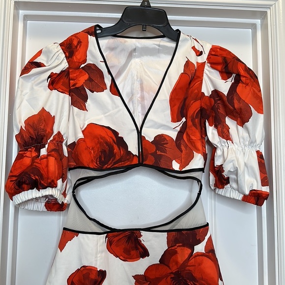 Women’s Autumn Adeigbo red Gisele Dress Dress Sz 8‎ - Picture 4 of 14